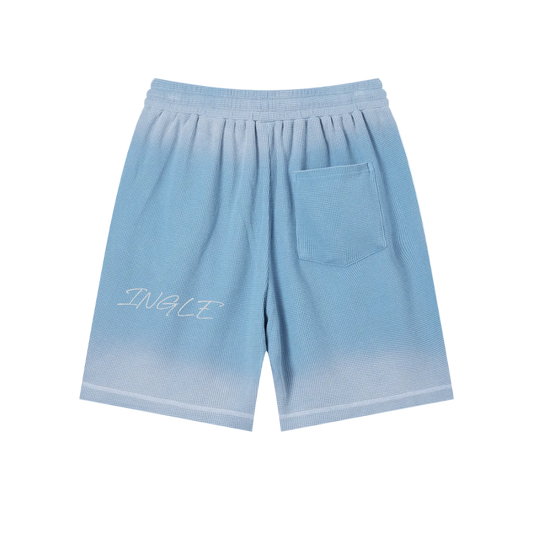 Unisex Sunfade Waffle Raw Hem Shorts