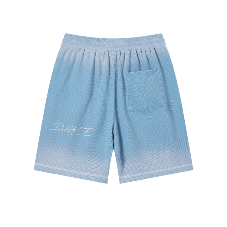 Unisex Sunfade Waffle Raw Hem Shorts